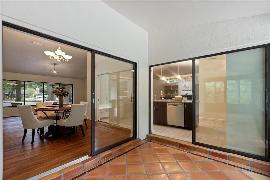 Enclosed lanai from kitchen