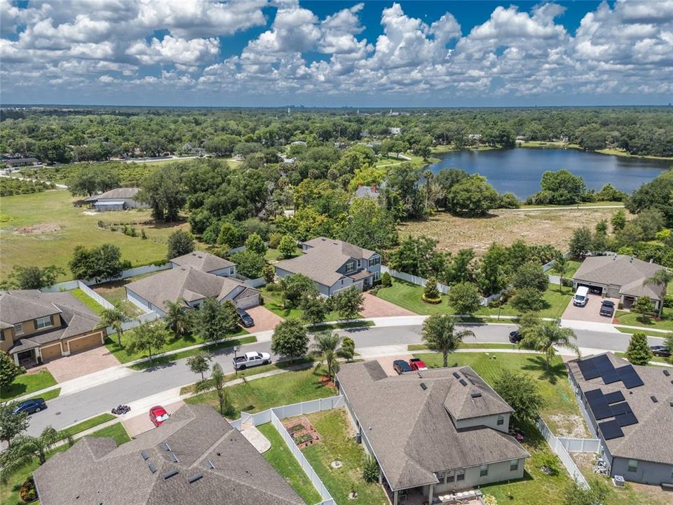 Drone of home and Lake Charm