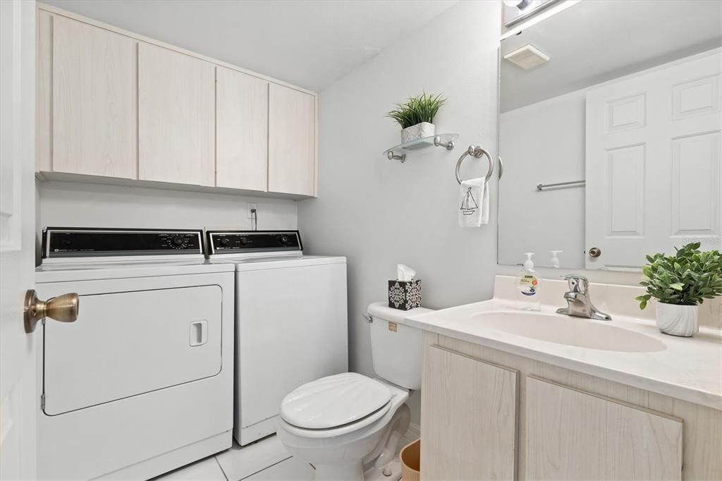 1/2 Bath and Indoor Laundry Room