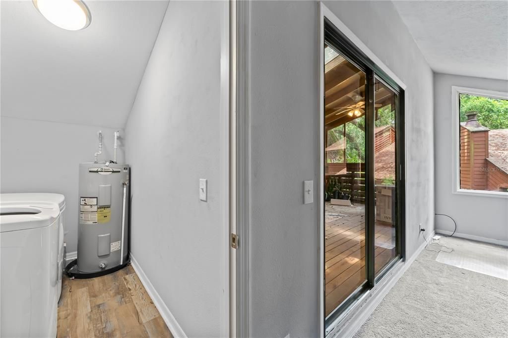 Upstairs Laundry Room/ Second Floor Balcony