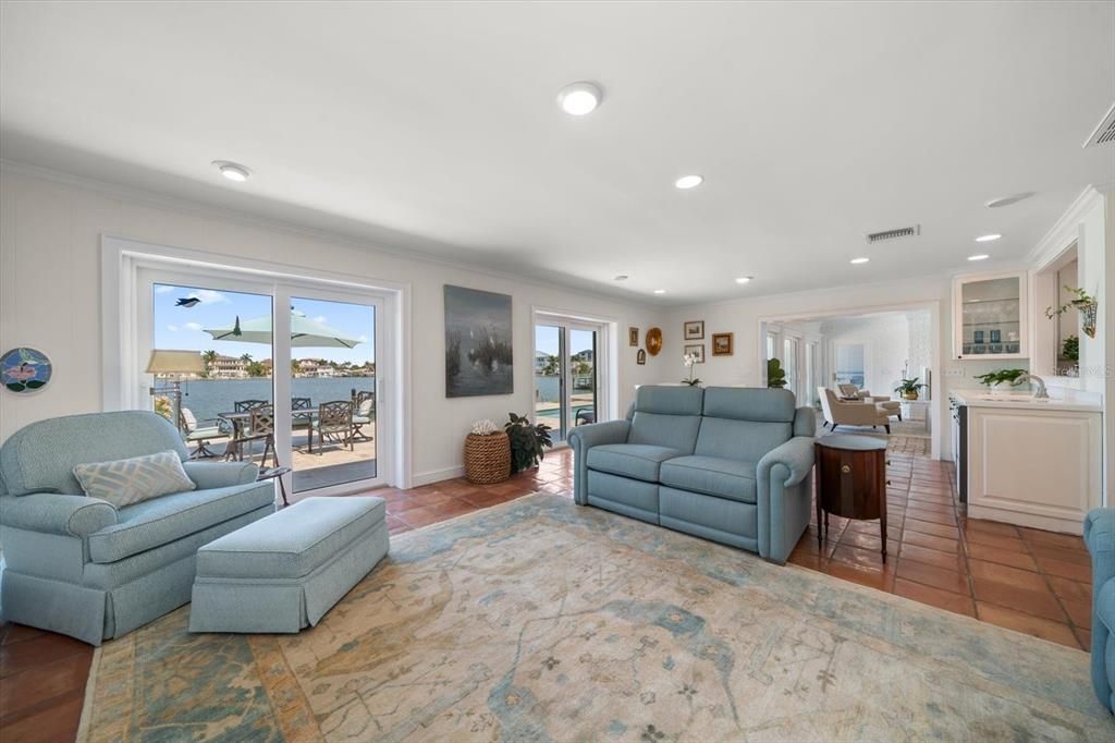 Expansive area to entertain or relax in the lovely family room area; all rooms are generous in size!