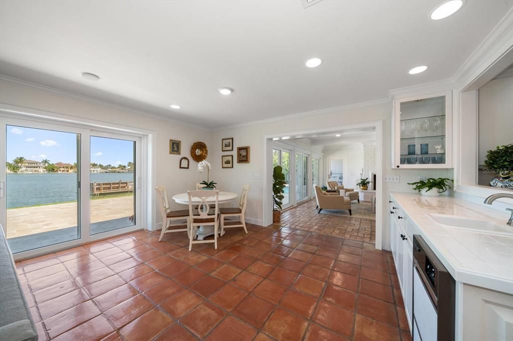 Breakfast nook in family room area.