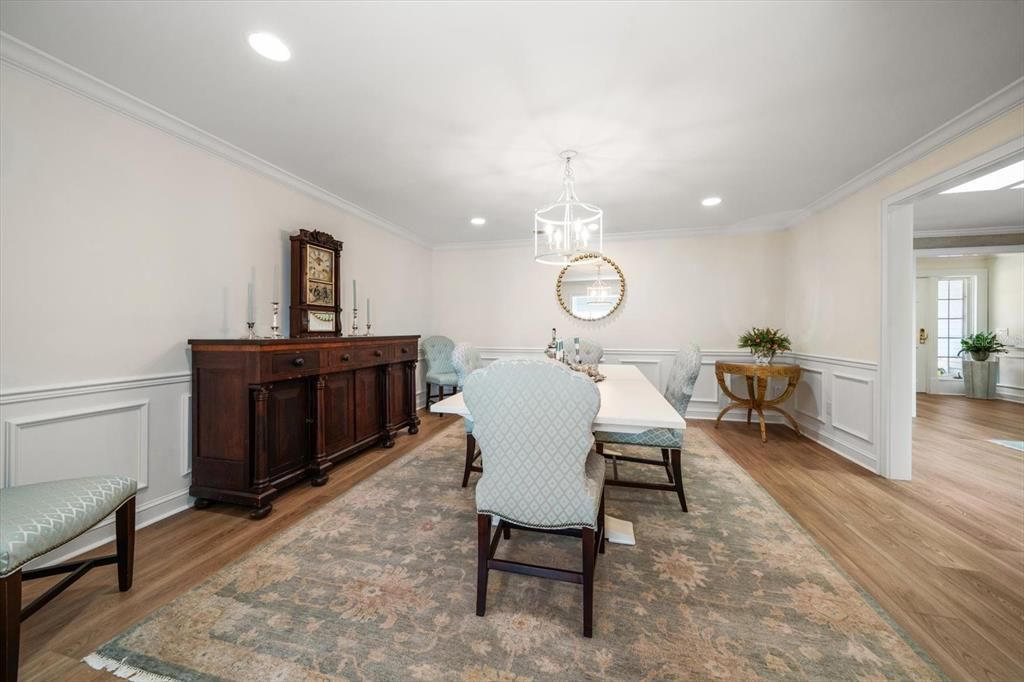 Formal dining room is spacious!