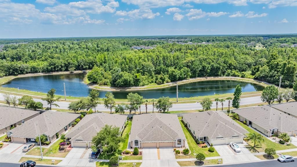 Drone overview of the property