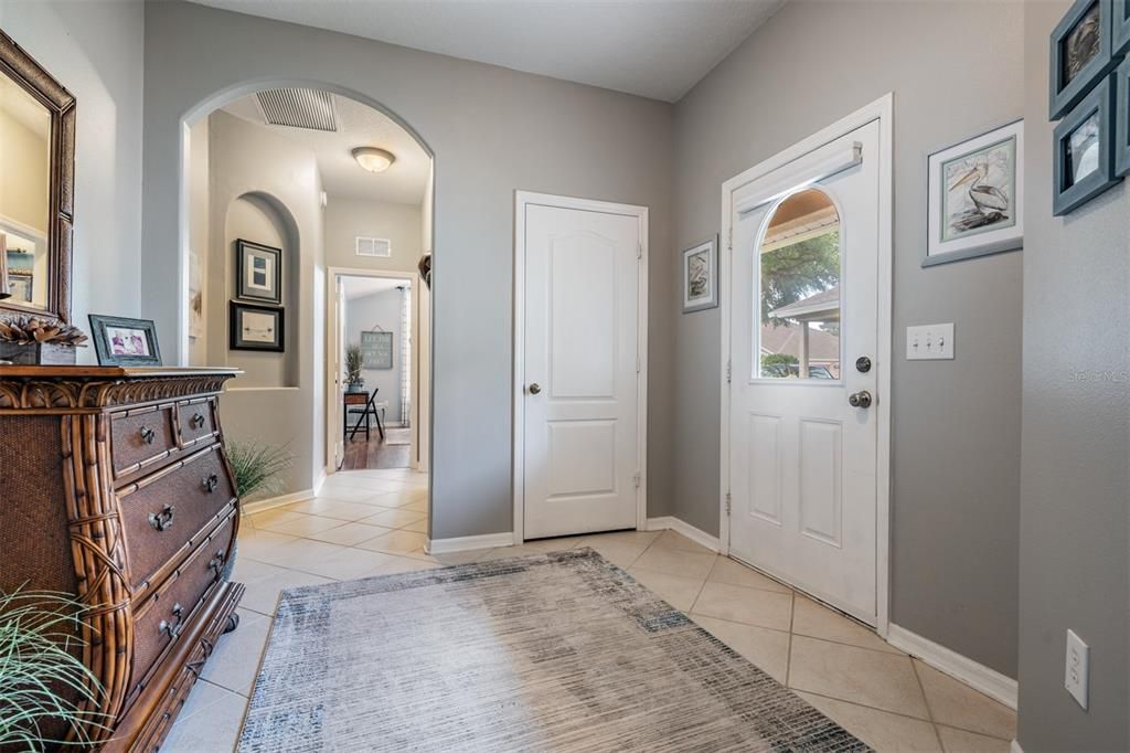 Spacious foyer with split bedrooms.