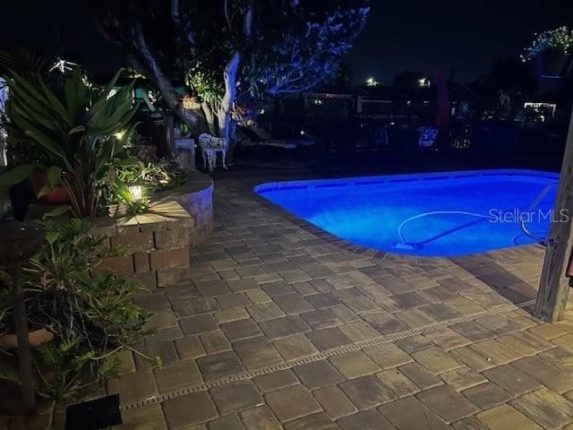 Pool night blue