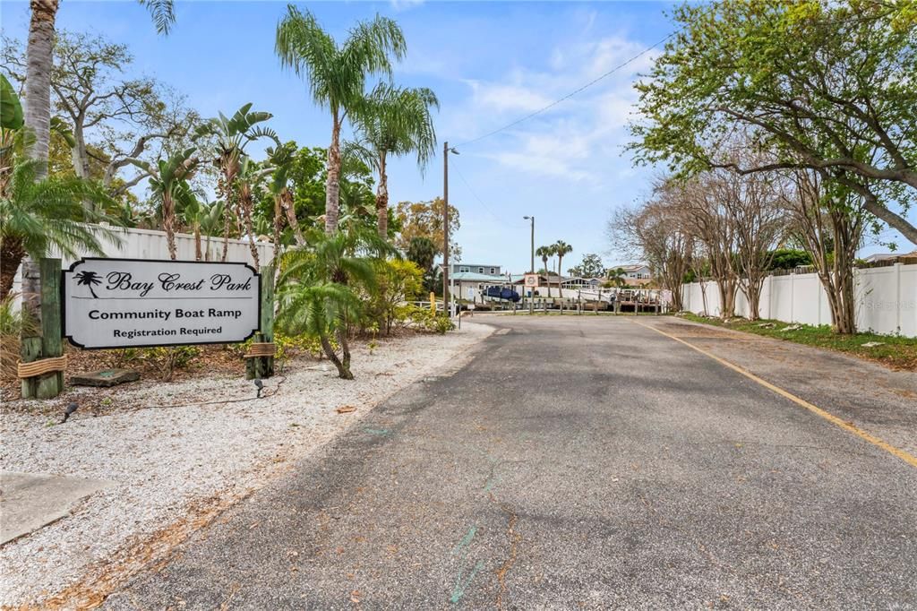 Baycrest private boat ramp