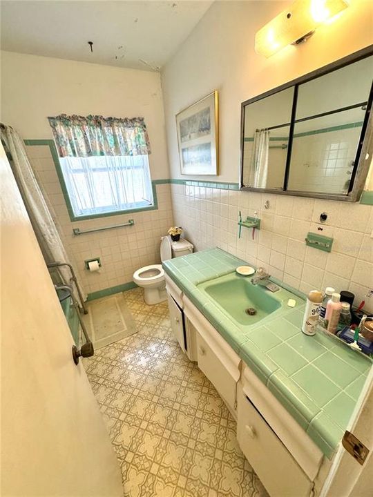 Primary bathroom inside the home.