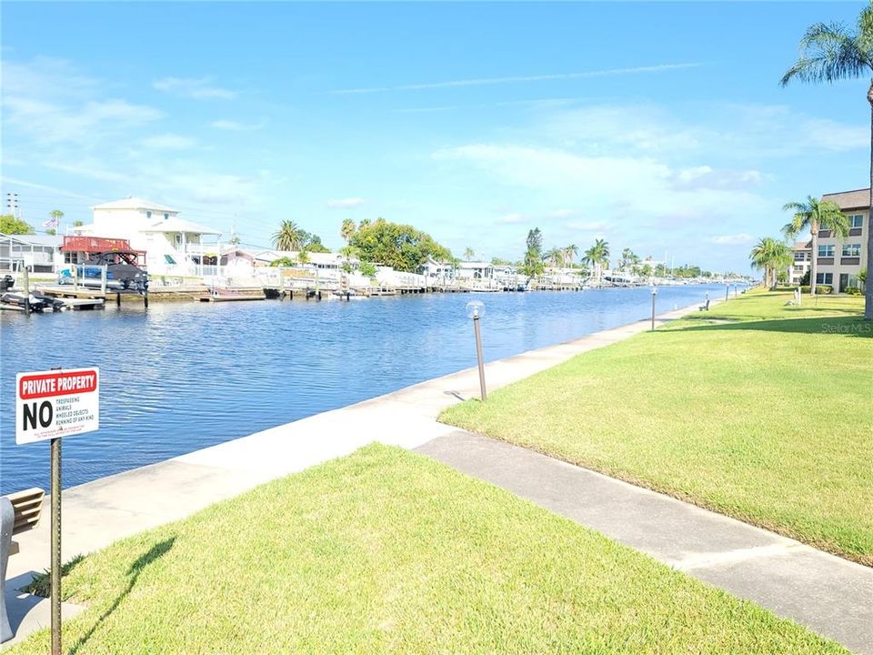 Canal leading to the Gulf of Mexico just steps away