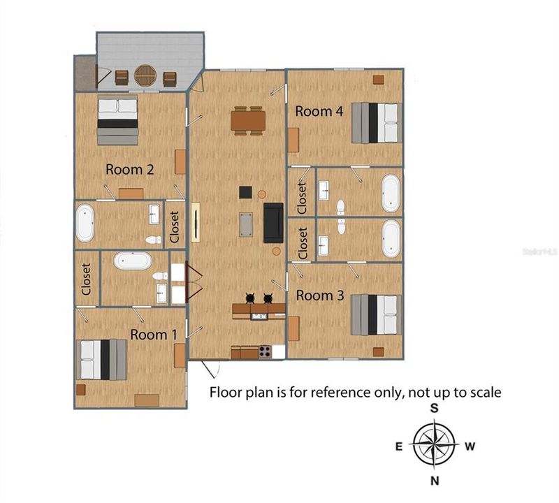 For Rent: $550 (1 beds, 1 baths, 1177 Square Feet)