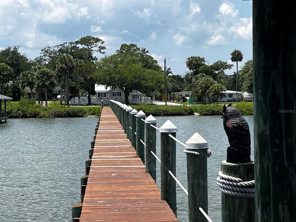 Deep-water dock looking back to the house