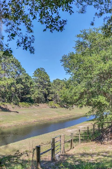 Canal on the back of the property