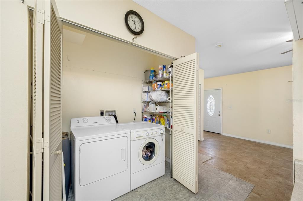 Laundry closet and Pantry.