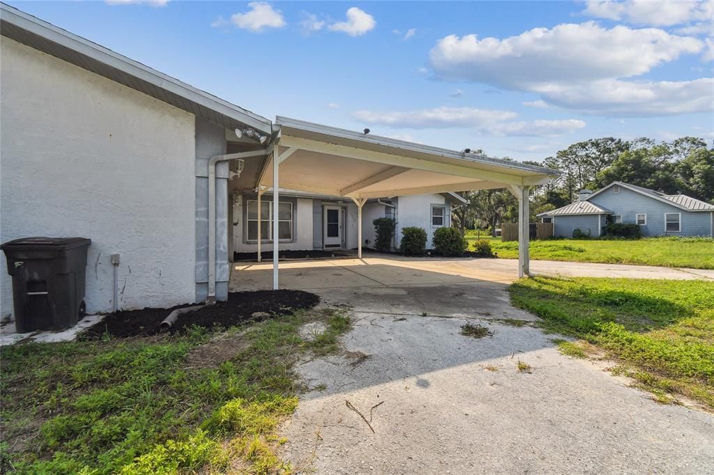 Front Entrance/ Cart Port view