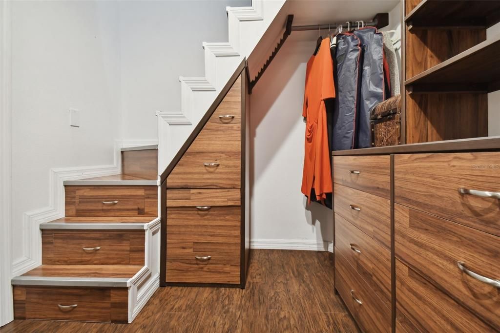 Primary Closet Stairs to second Level