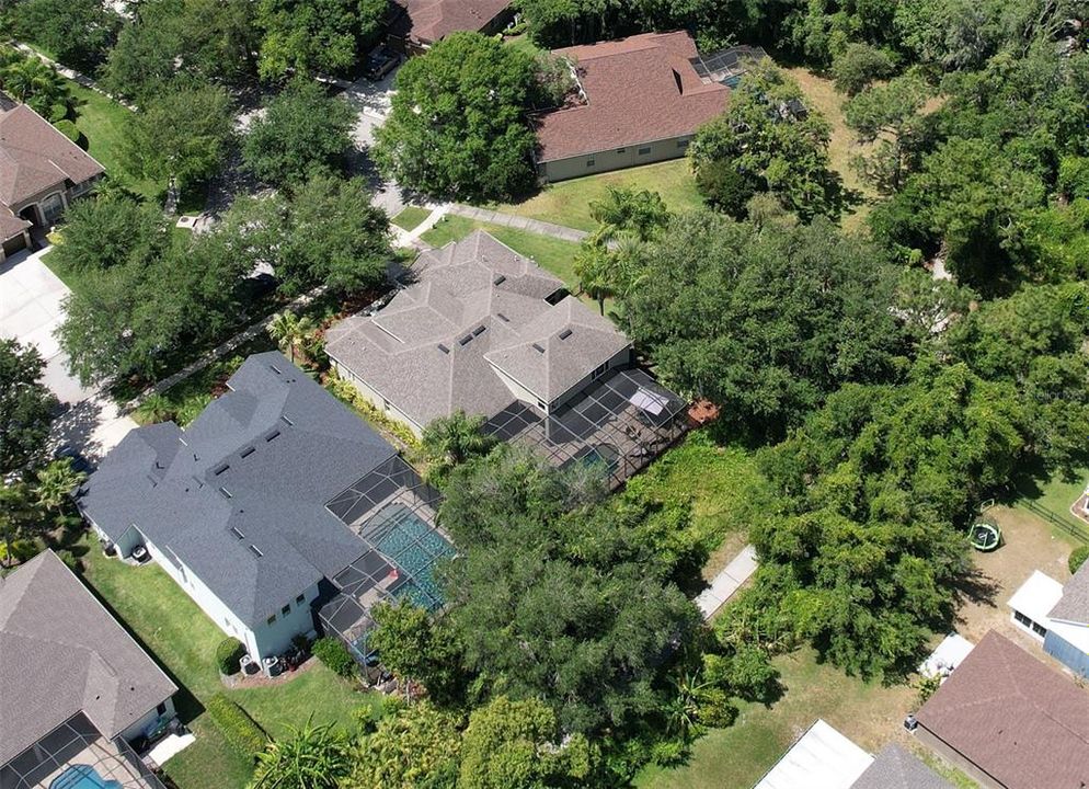 Aerial with path leading to Ibis Park