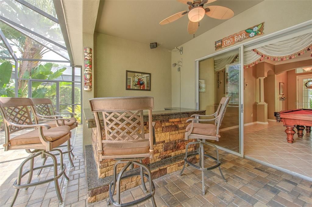 Outdoor Wet Bar with Brand NEW Refrigerator