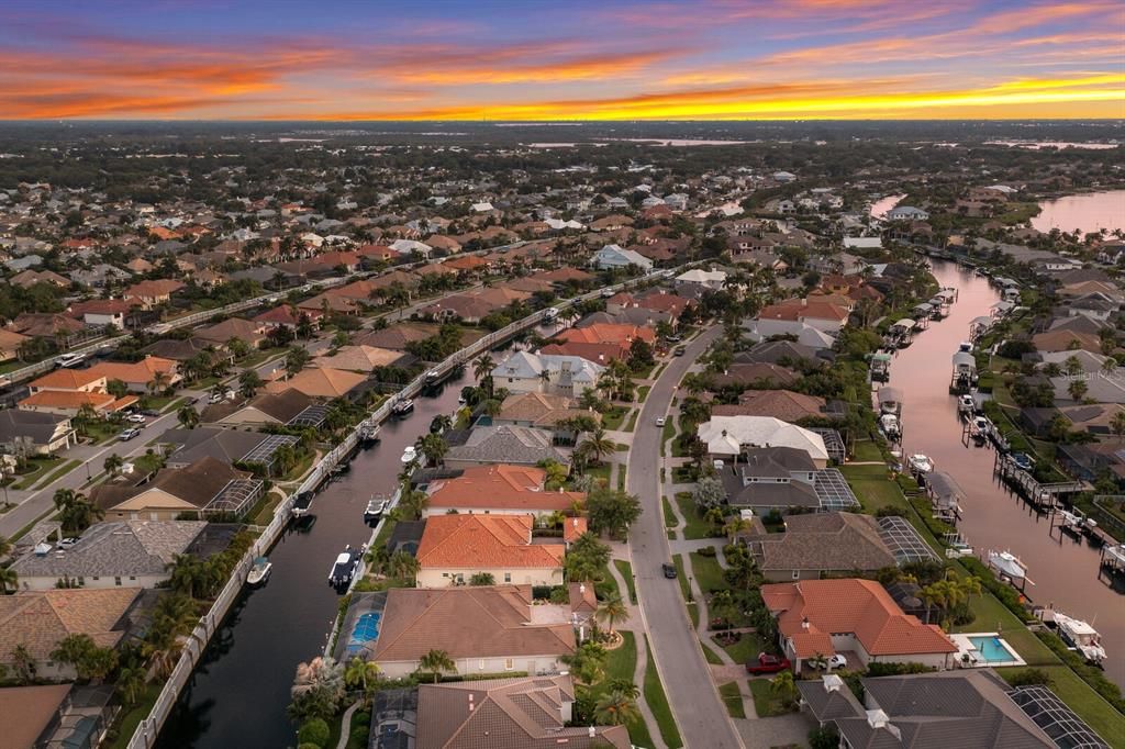 Freshwater canals lead to saltwater canal