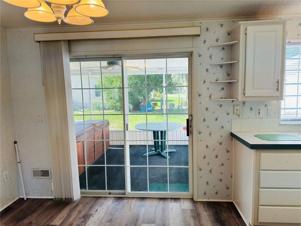 Dining Room View of Back Patio