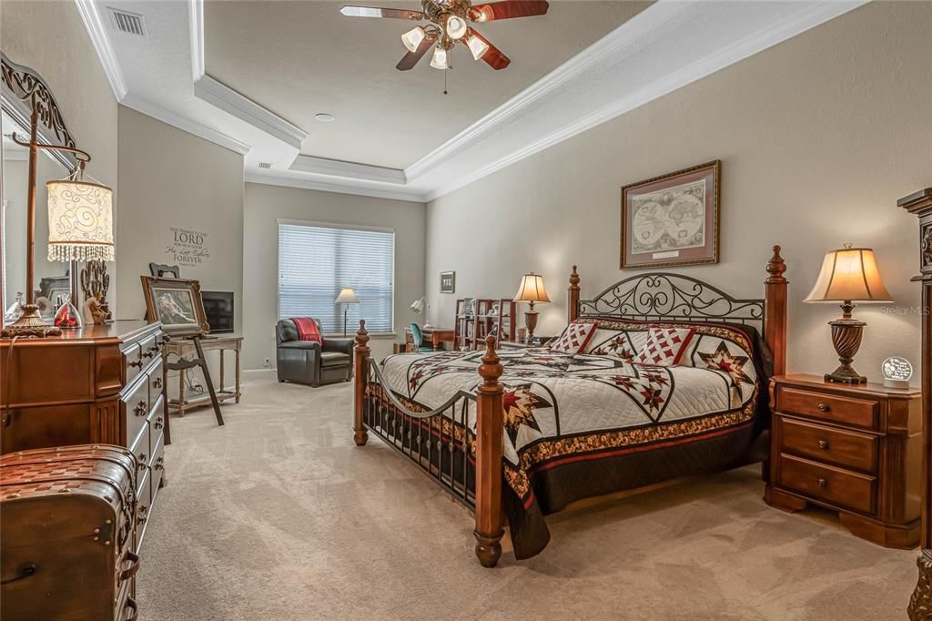 Sitting area at far end of bedroom