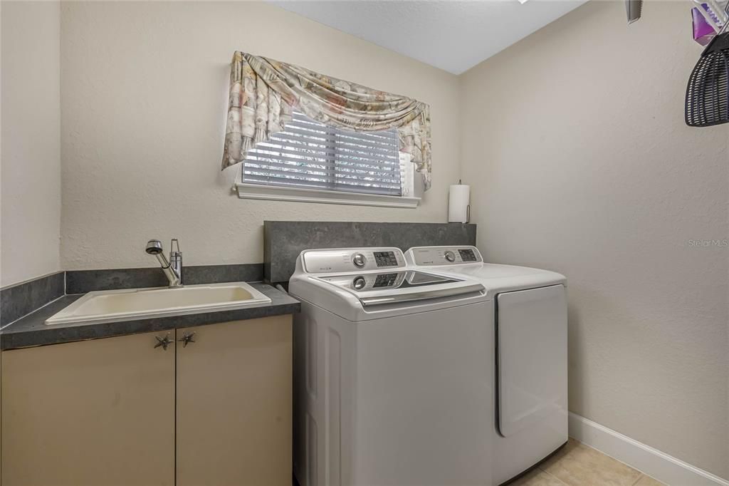 Sink in laundry room