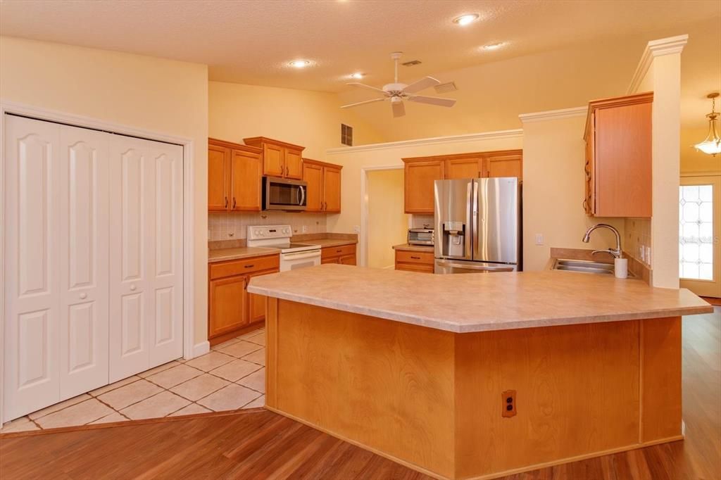 Kitchen with Breakfast Bar & Pantry