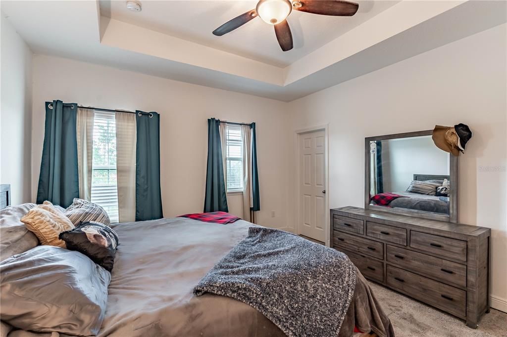 Walk-in closet and ceiling fan