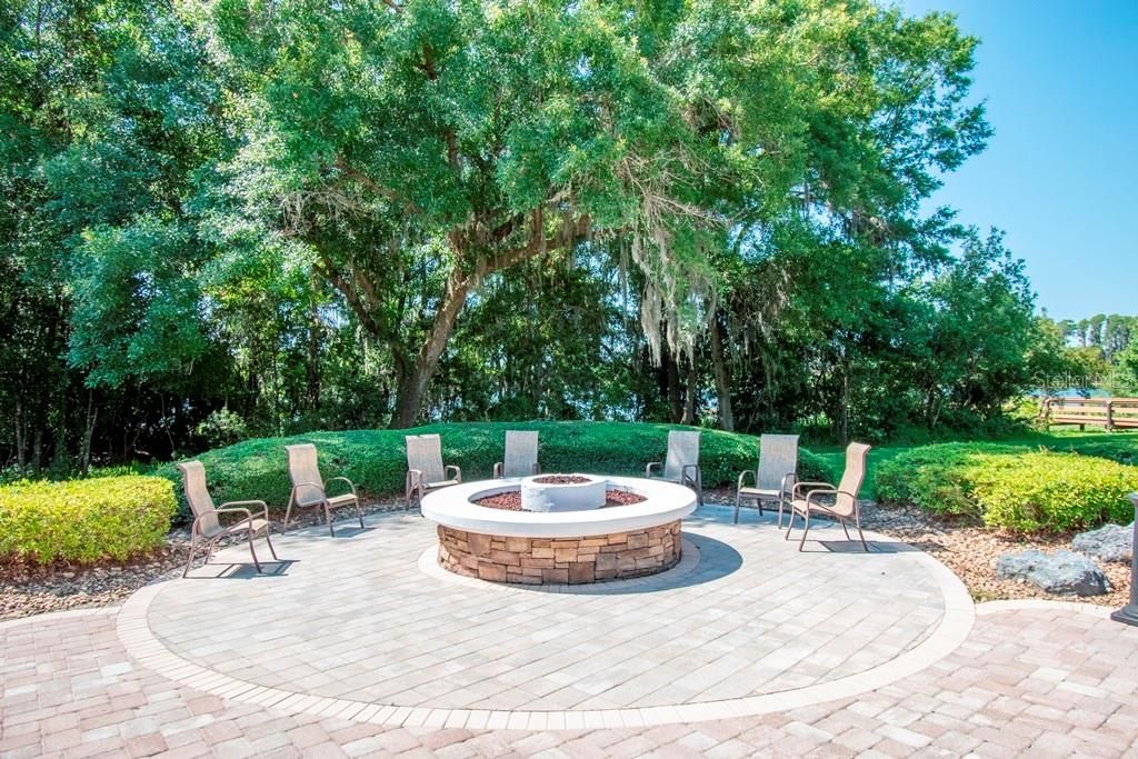 Fire Pit on rear terrace at the Lodge