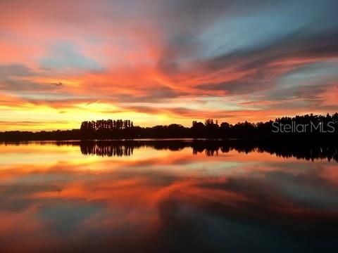 Sunset from the dock at Wilderness Lake Lodge