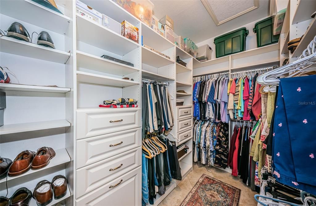 Closet with Built in Shelving