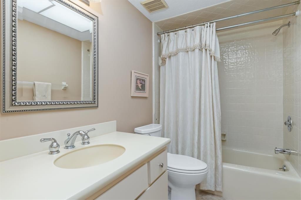 Guest bath. Tub/shower combo.