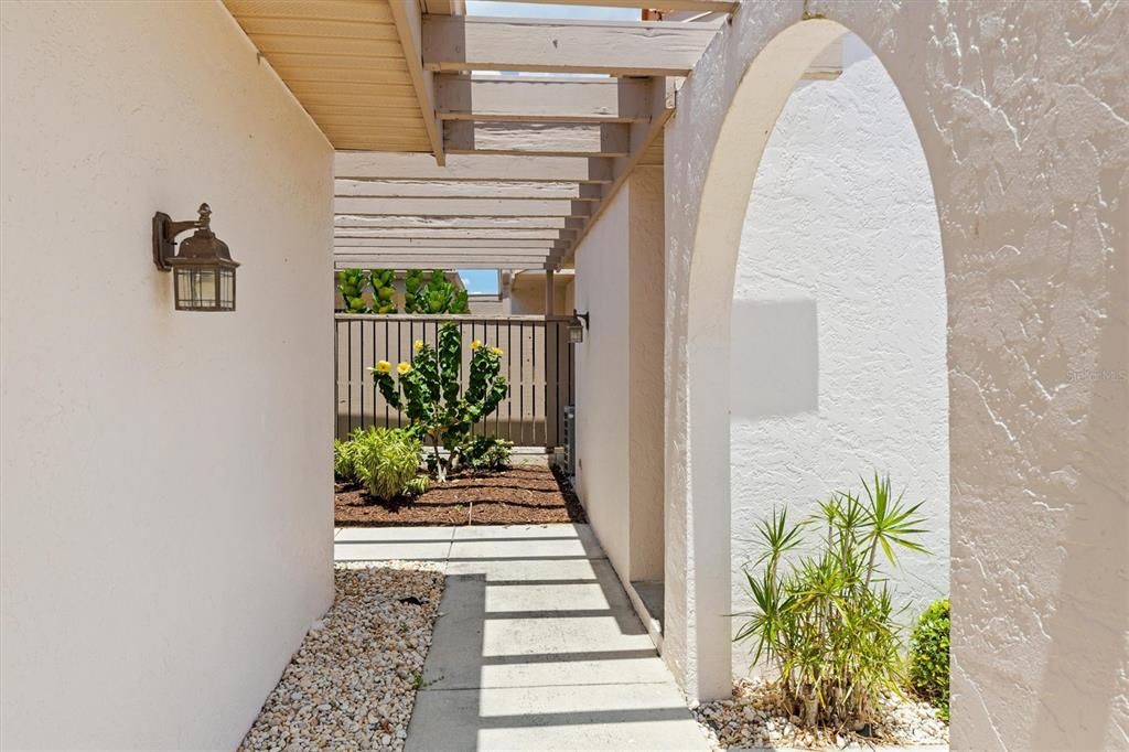 Walkway to courtyard