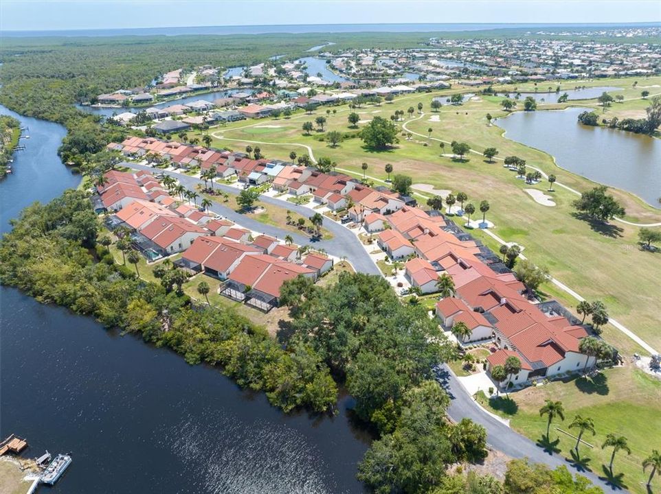 Burnt Store Villas Community. 36 Single family homes between the golf course and Alligator Creek.