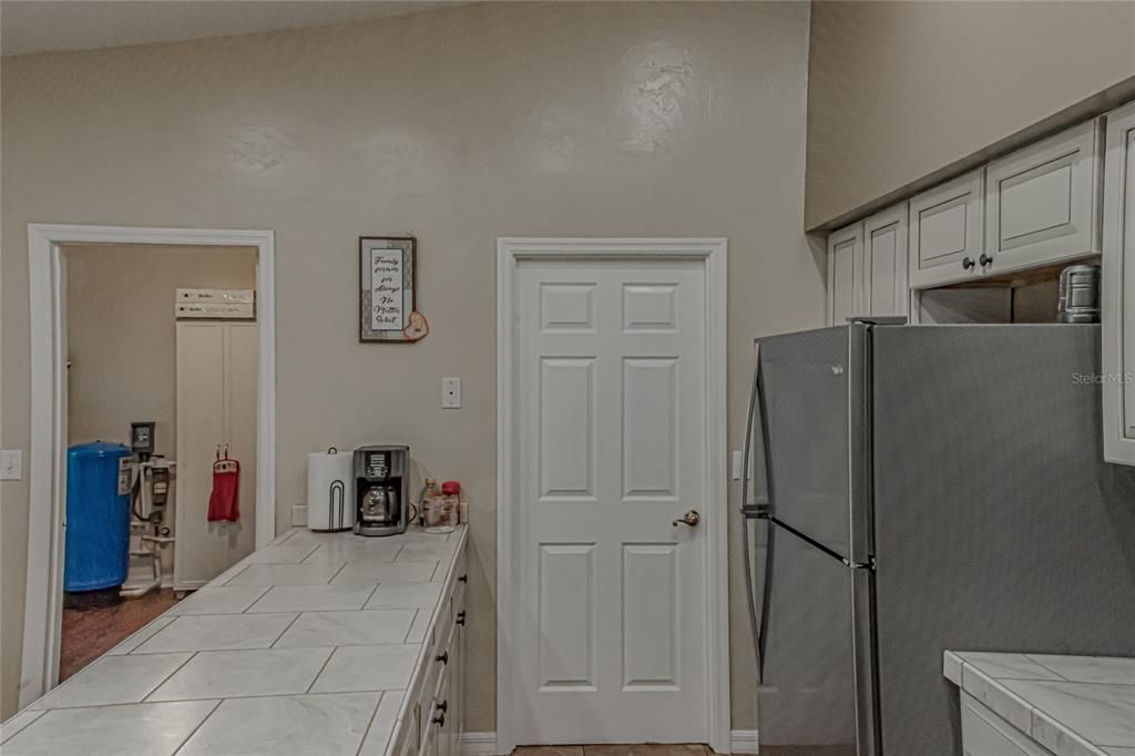 Kitchen door to garage and laundry