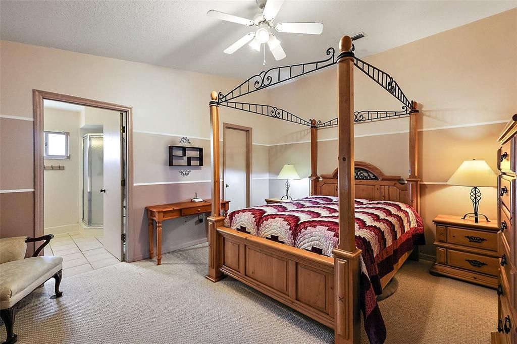 Main bedroom - view from entrance showing main bath and walk-in closet