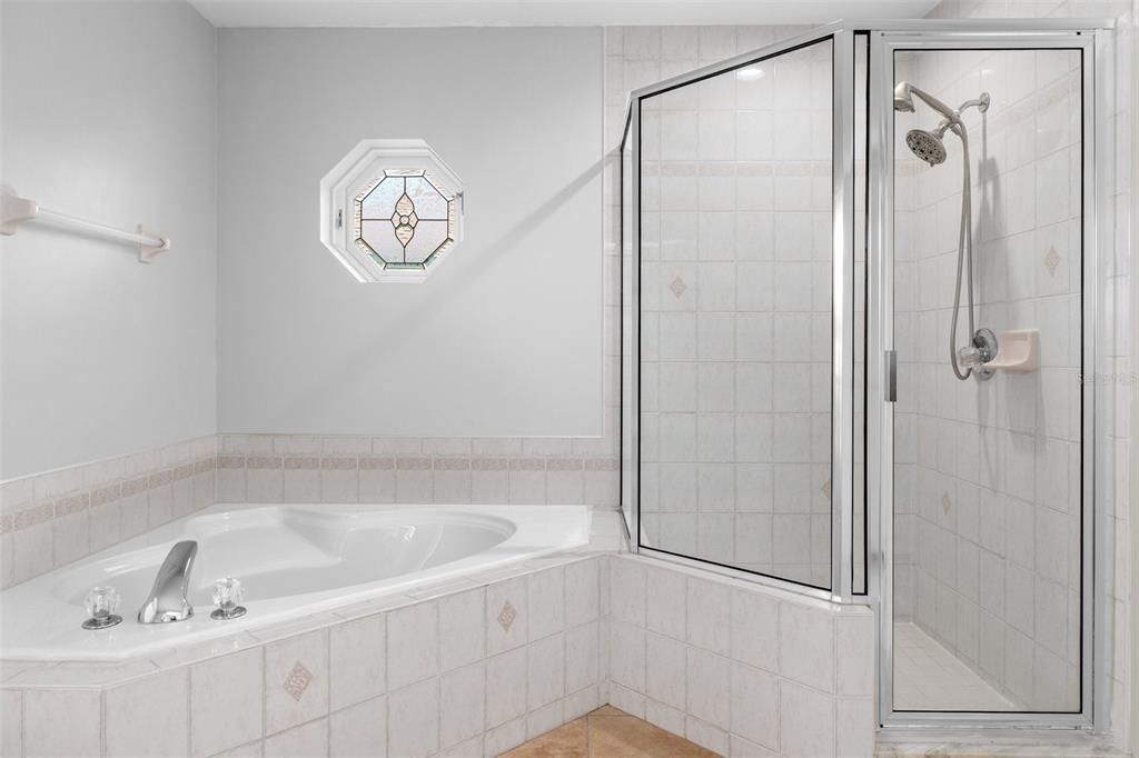 Master Bathroom with large walk in shower