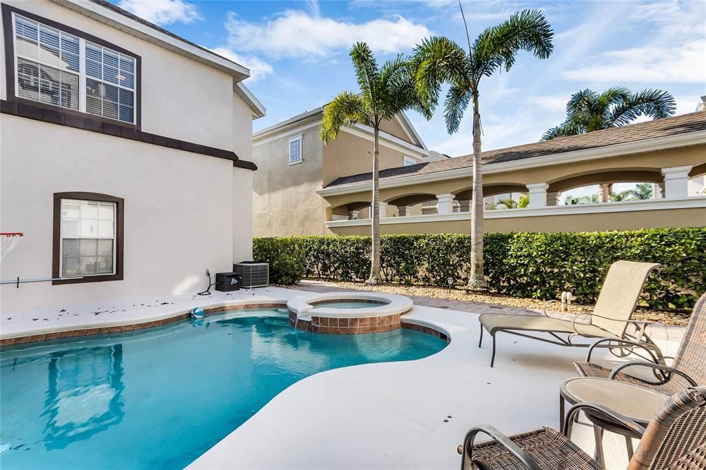 Pool seating area