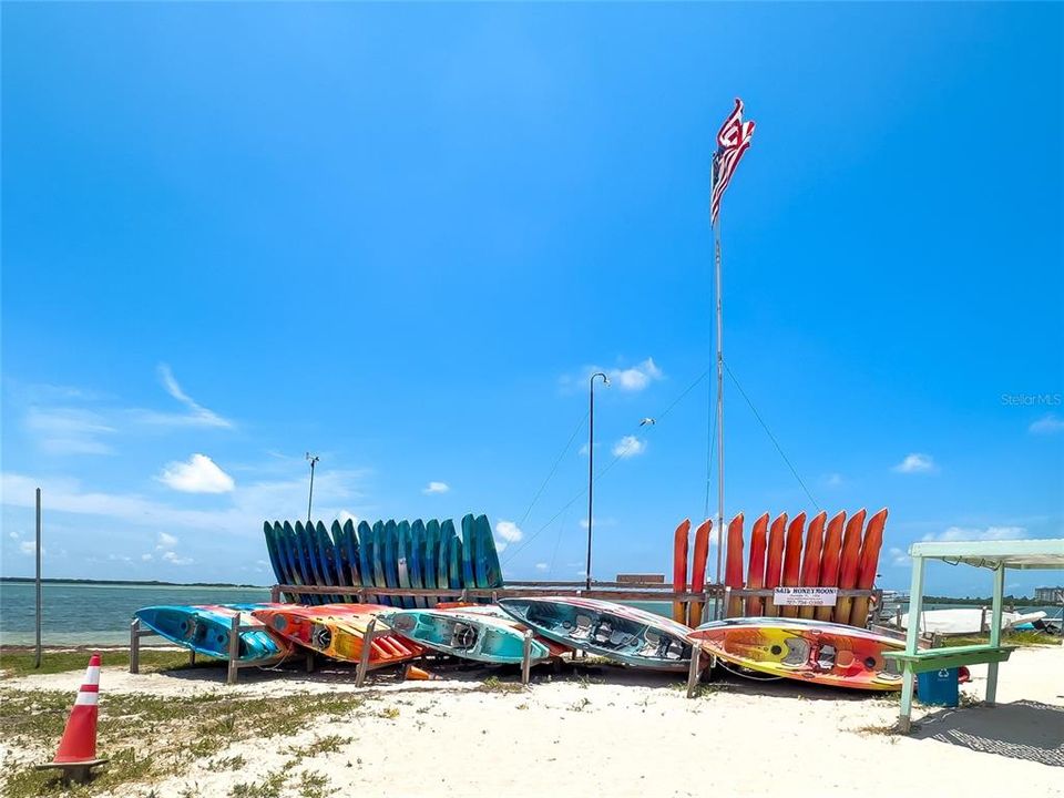 Rent sail boats & kayaks at the Tiki Bar