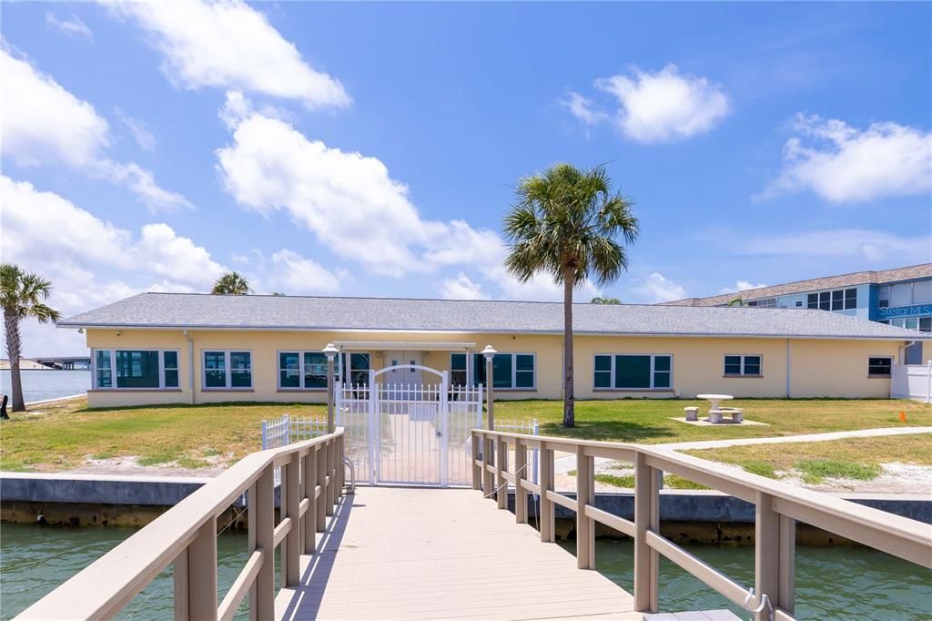 View of clubhouse from fishing pier