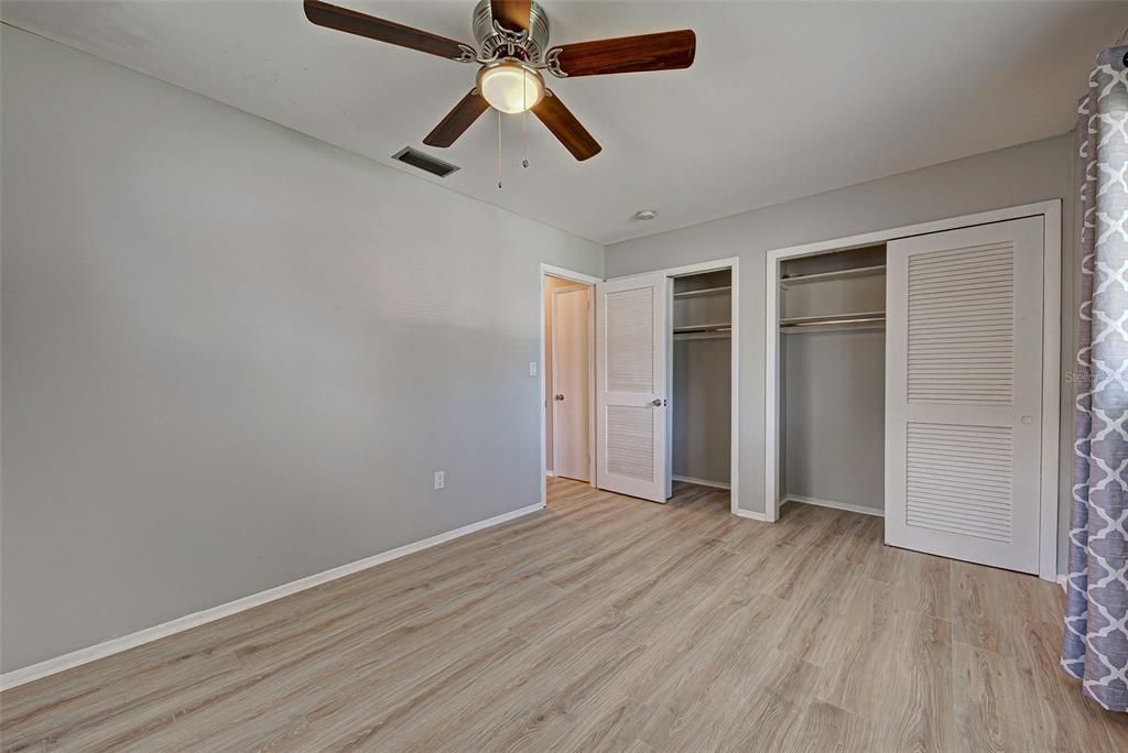 Bedroom 2 has 2 spacious closets