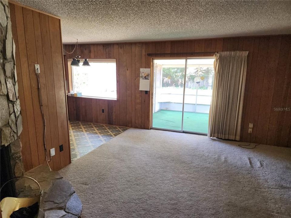 Family Room with eat-in kitchen to the left