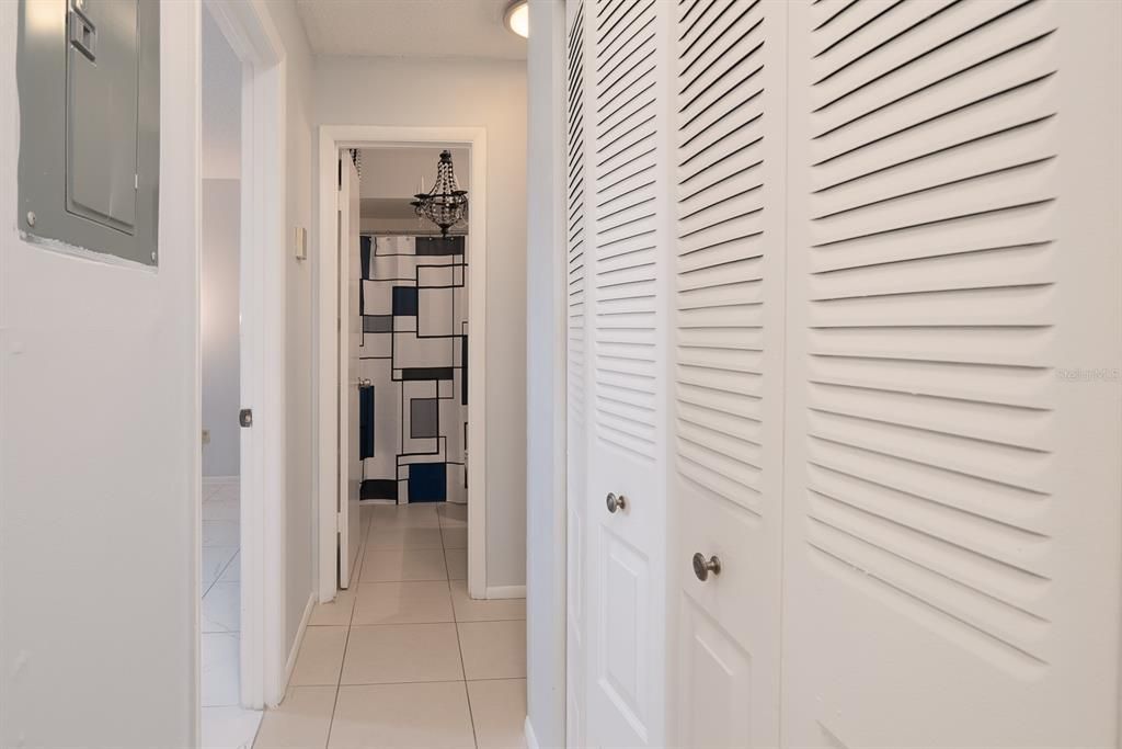 Hall Way on your right laundry room