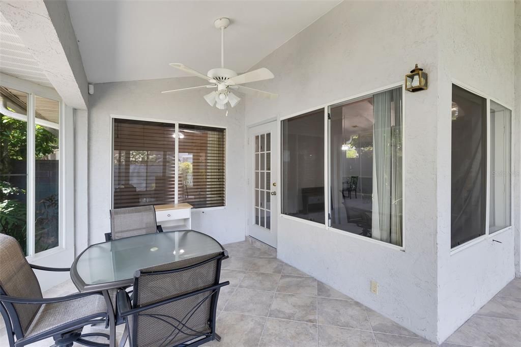 Back porch with glass windows is Air conditioned and heated!