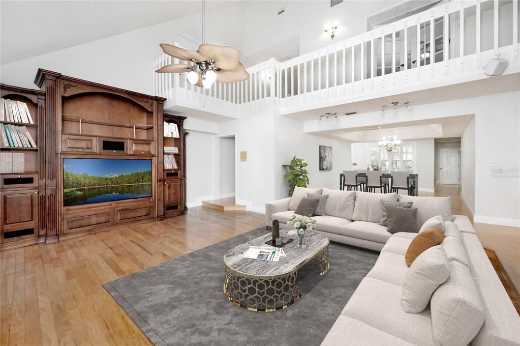 Virtually Staged - Family room to Dining room