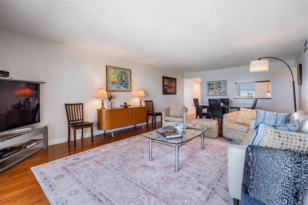 Living area, looking into the kitchen