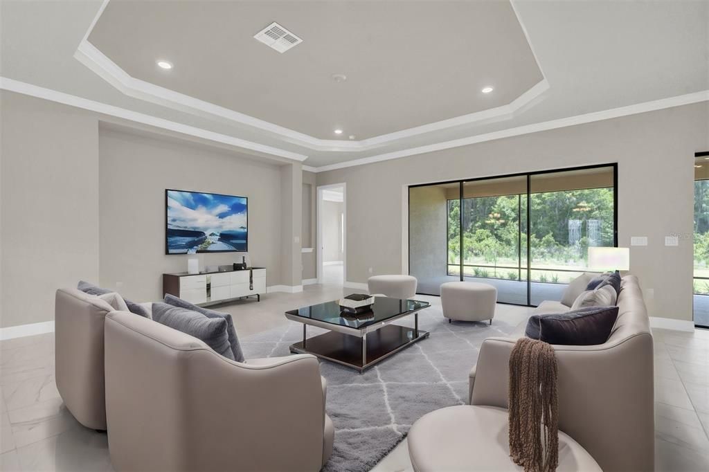 Big Family Room with Virtual Staging