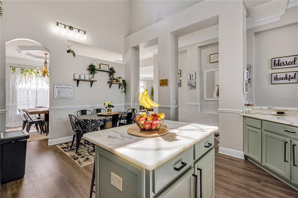 Kitchen Island and Break fast Nook