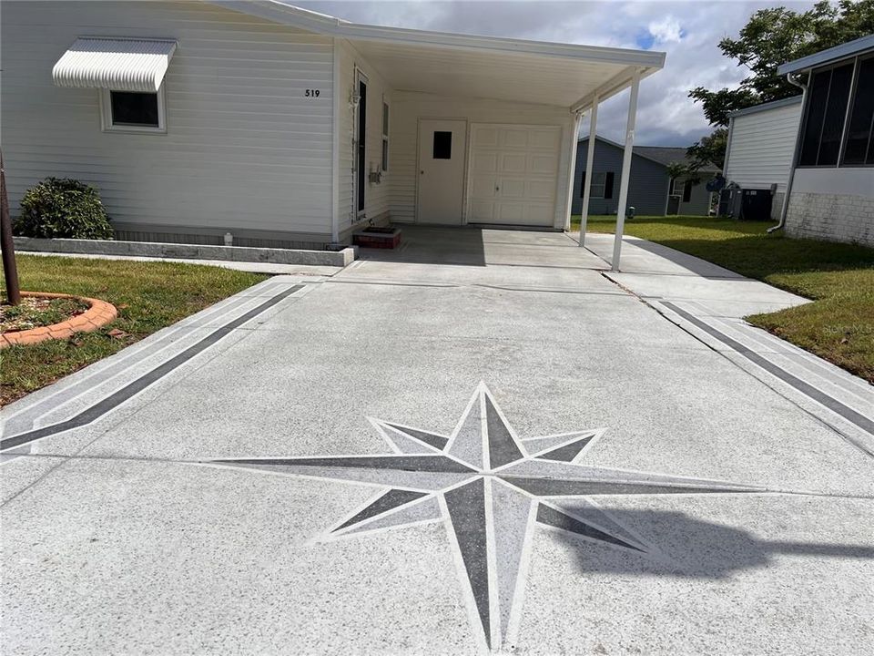 Painted Driveway and walk
