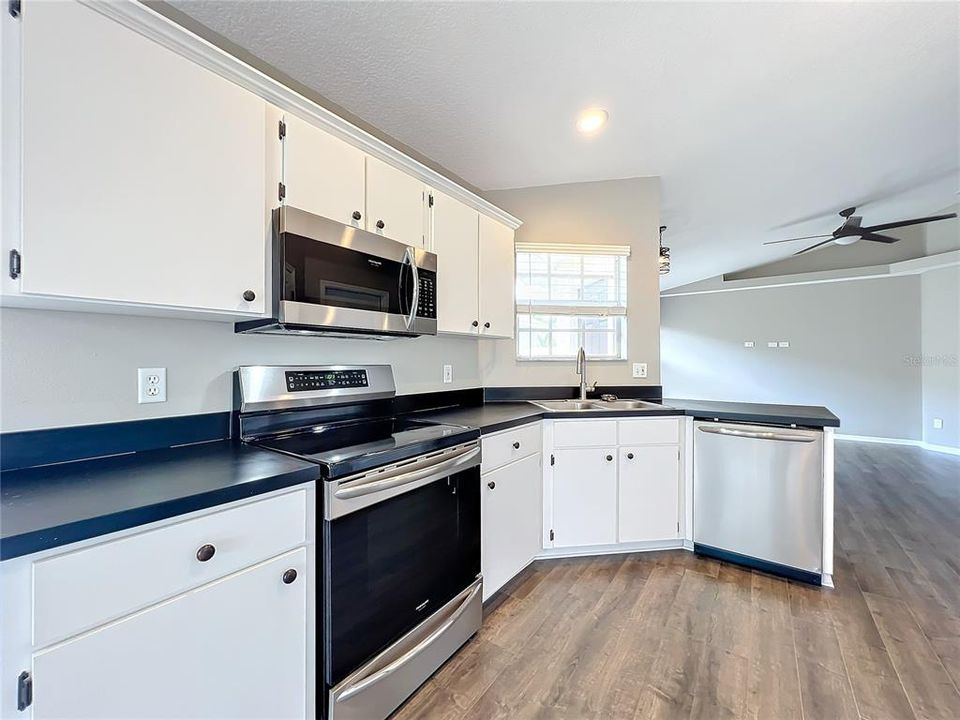 Kitchen View to Living Space