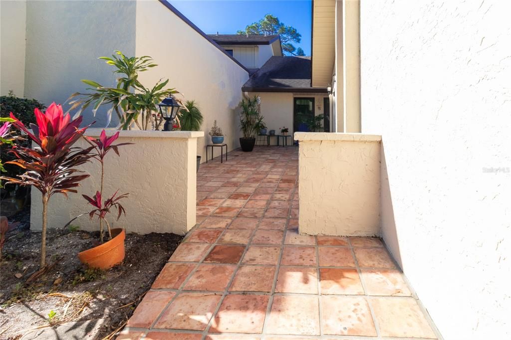 Front entry to courtyard